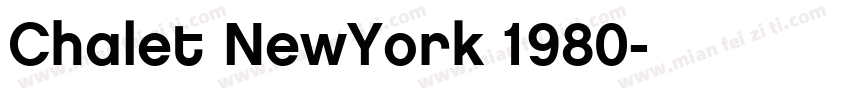 Chalet NewYork 1980字体转换